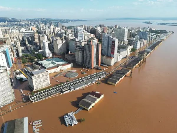 Fuertes lluvias e inundaciones en el estado de Río Grande do Sul.