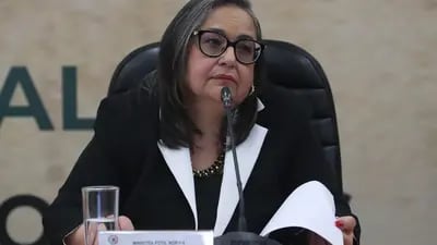 La ministra presidenta de la Suprema Corte de Justicia de la Nación, Norna Piña, durante su participación en un diálogo sobre la reforma al Poder Judicial de México (Cortesía: Cámara de Diputados).