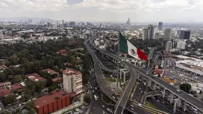 La monumental bandera mexicana de San Jerónimo Lídice en el sur de México Ciudad de México, México, el jueves 22 de septiembre de 2022.Fuente: Bloomberg