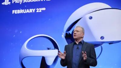 Jim Ryan, presidente y director ejecutivo de Sony Interactive Entertainment Inc., habla durante un encuentro con la prensa en el evento CES 2023 en Las Vegas, Nevada, EE.UU., el miércoles 4 de enero de 2023.