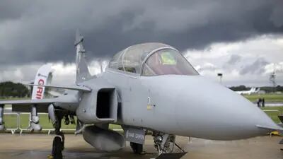 Caça Gripen, da sueca Saab
