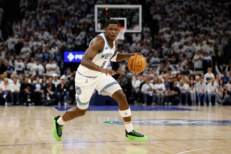 Anthony Edwards, 22, of the Minnesota Timberwolves debuted a signature shoe from Adidas last year. Photographer: David Berding/Getty Imagesdfd