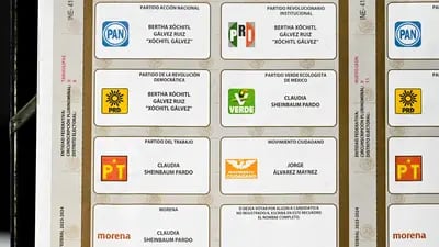 Boletas electorales para las elecciones en México en 2024.
