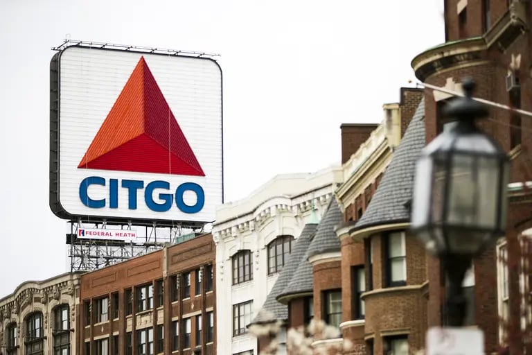 A general view of the Citgo sign by campus at Boston University amidst coronavirus closures in Boston, Massachusetts, U.S., on Monday, April 20, 2020. Photographer: Adam Glanzman/Bloombergdfd