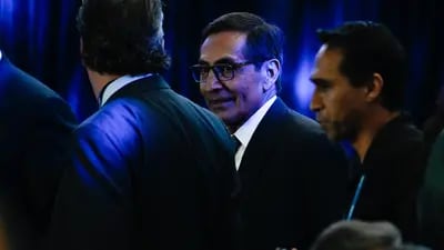 El secretario de Hacienda, Rogelio Ramírez de la O, durante la Reunión Nacional de Consejeros Regionales de BBVA, Ciudad de México, 7 de mayo de 2024.