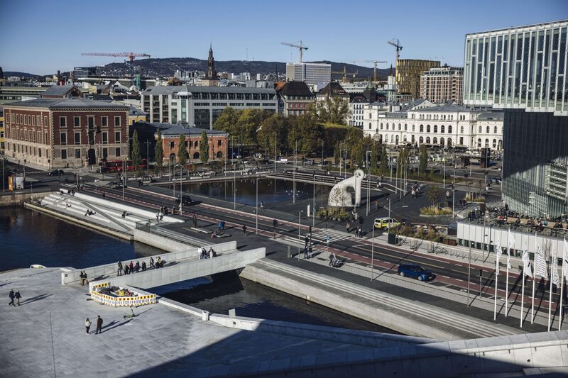 Vista de Oslo, capital da Noruega: país experimenta recorde de visitação com queda da moeda local (Foto: Odin Jaeger/Bloomberg)