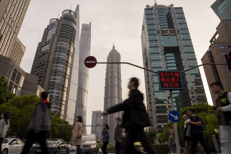 Centro financeiro de Xangai, na China: mercado imobiliário tem sido o maior obstáculo para o crescimento econômico