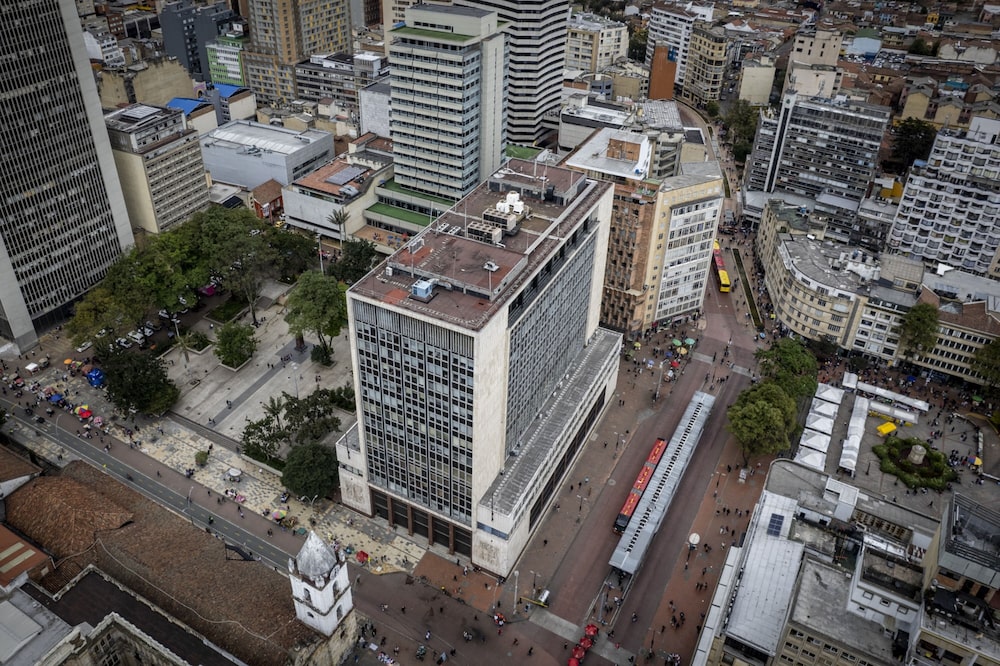 The headquarters of the Central Bank of Colombia in Bogota, Colombia, on Thursday, March 30, 2023.