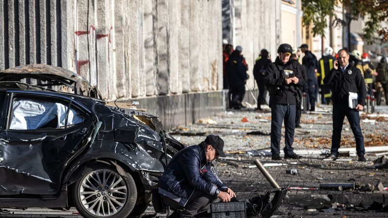 Imagen de Kiev tras el ataque ruso
