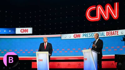 El presidente Joe Biden tropezó en algunos intercambios con el expresidente Donald Trump durante su debate en Atlanta. Fuente: Bloomberg
