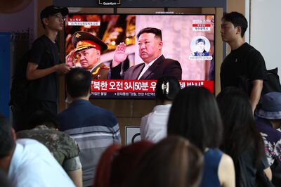 Kim Jong-Un en un pantalla de televisión