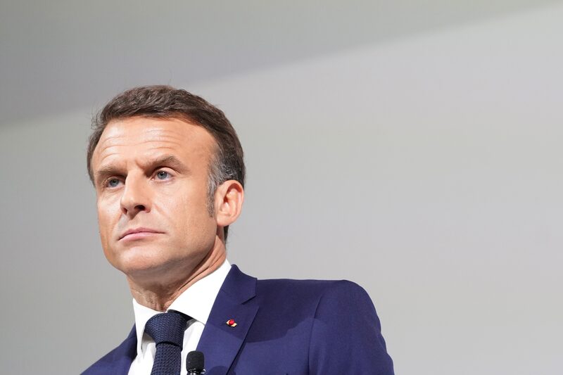 Emmanuel Macron em coletiva de imprensa nesta quarta-feira, dia 12 de junho, sobre as eleições antecipadas