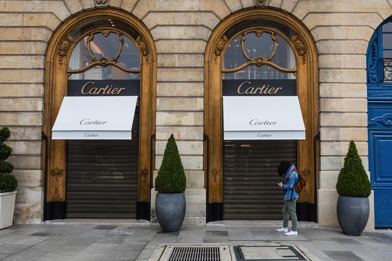 A Cartier luxury goods store, owened by Cie Financiere Richemont SA.