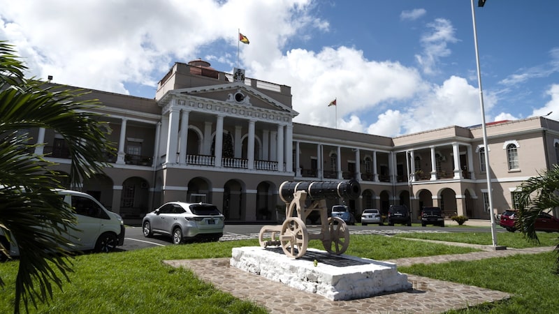 El edificio del Parlamento en Georgetown, Guyana.