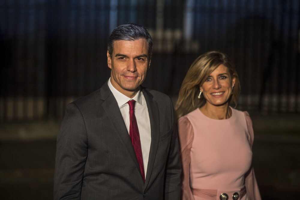 El presidente de España, Pedro Sánchez, y su esposa, Begoña Gómez