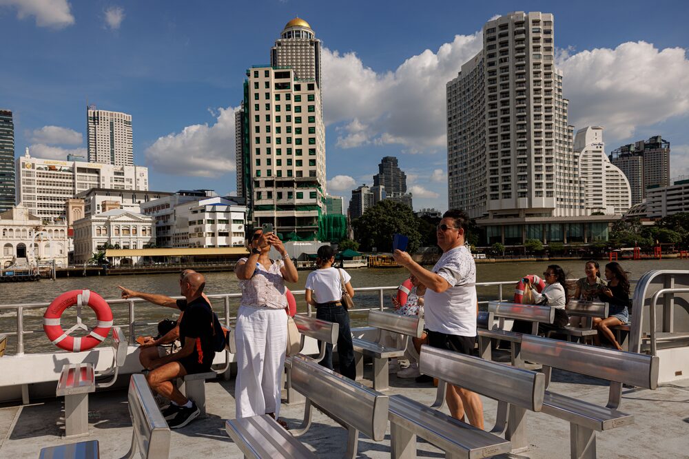El río Chao Phraya en Bangkok, Tailandia