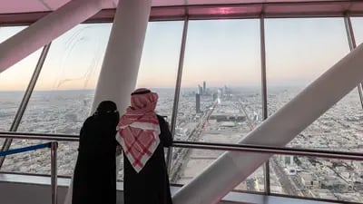 Vista de Riad a partir do Kingdom Center: oportunidades de expansão para empresas brasileiras, segundo o Patria (Foto: Jeremy Suyker/Bloomberg)
